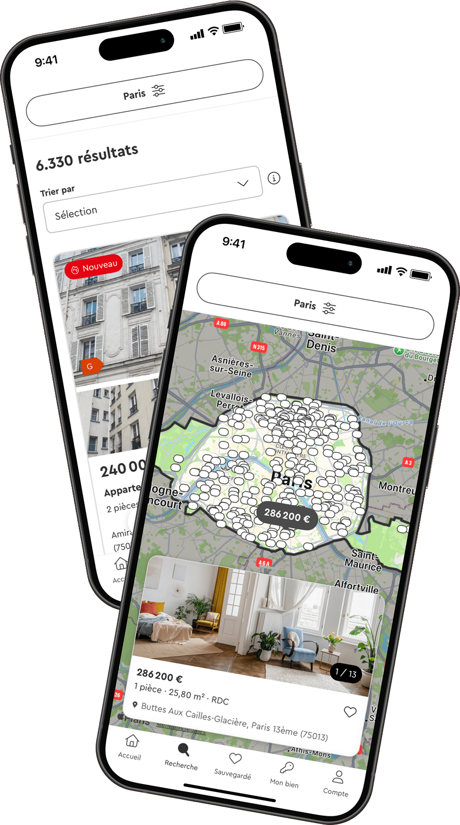 Recherche par ville, quartier ou géolocalisation